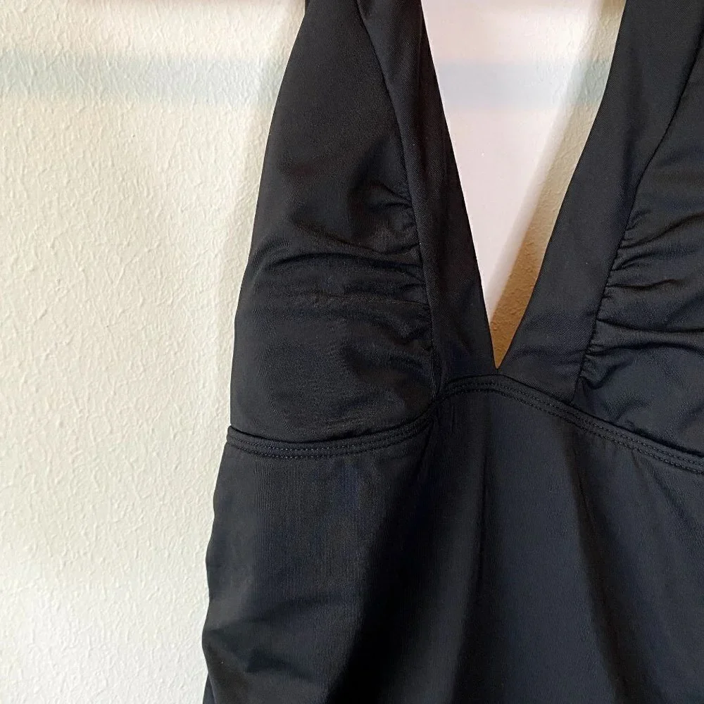Athleta Shirrendipity Halter Tankini Top Black S